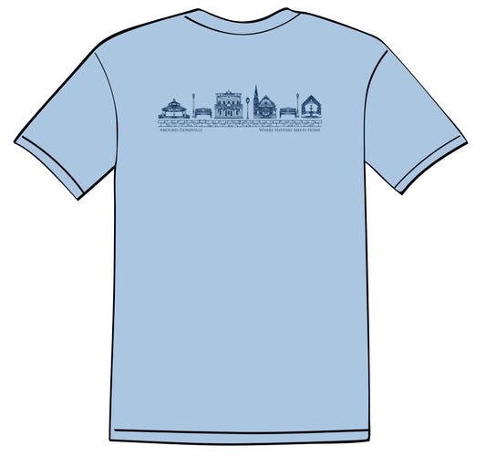 Around Zionsville Logo Tee : Baby Blue