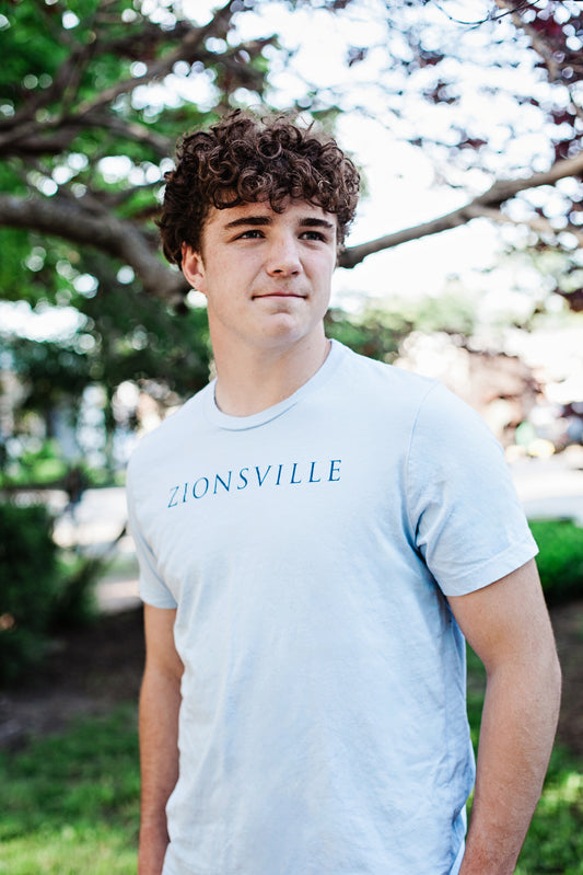 Around Zionsville Logo Tee: Vintage White