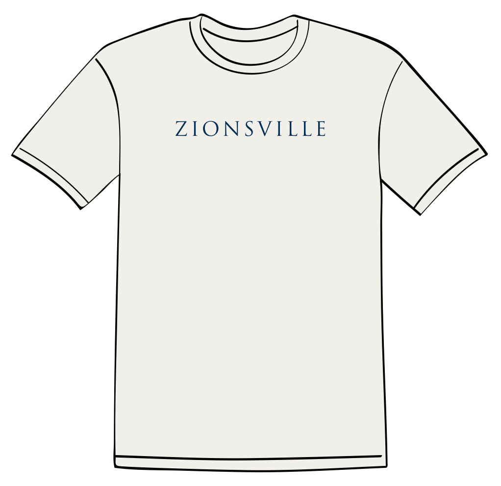 Around Zionsville Logo Tee: Vintage White