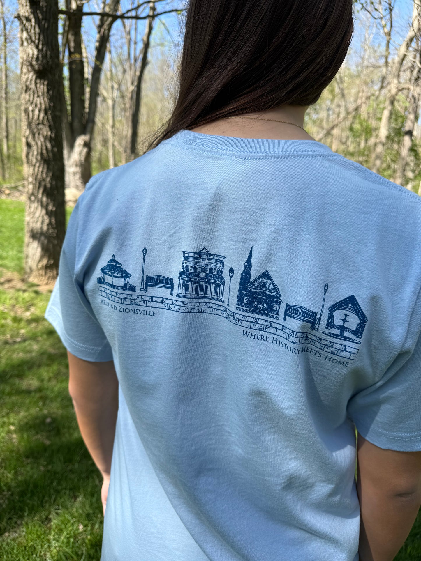 Around Zionsville Logo Tee : Baby Blue