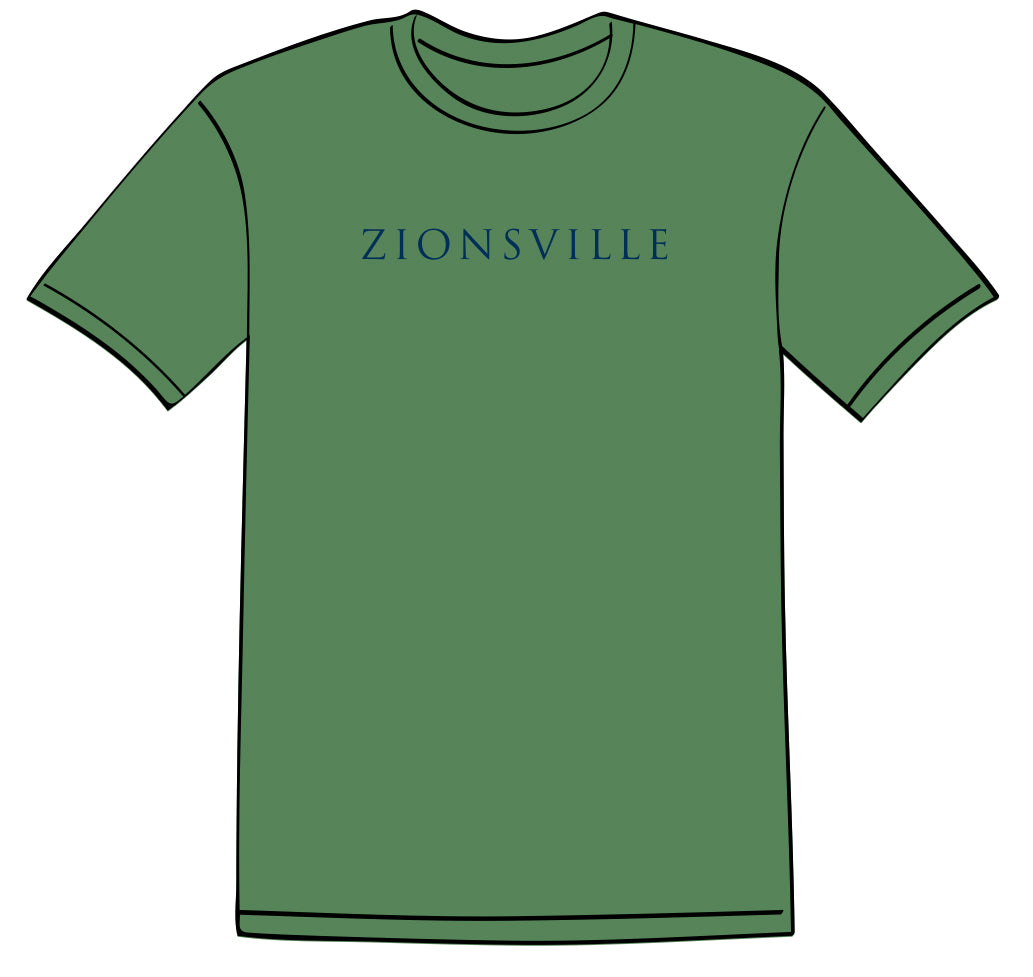 Around Zionsville Logo Tee: Leaf Green